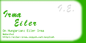 irma eiler business card